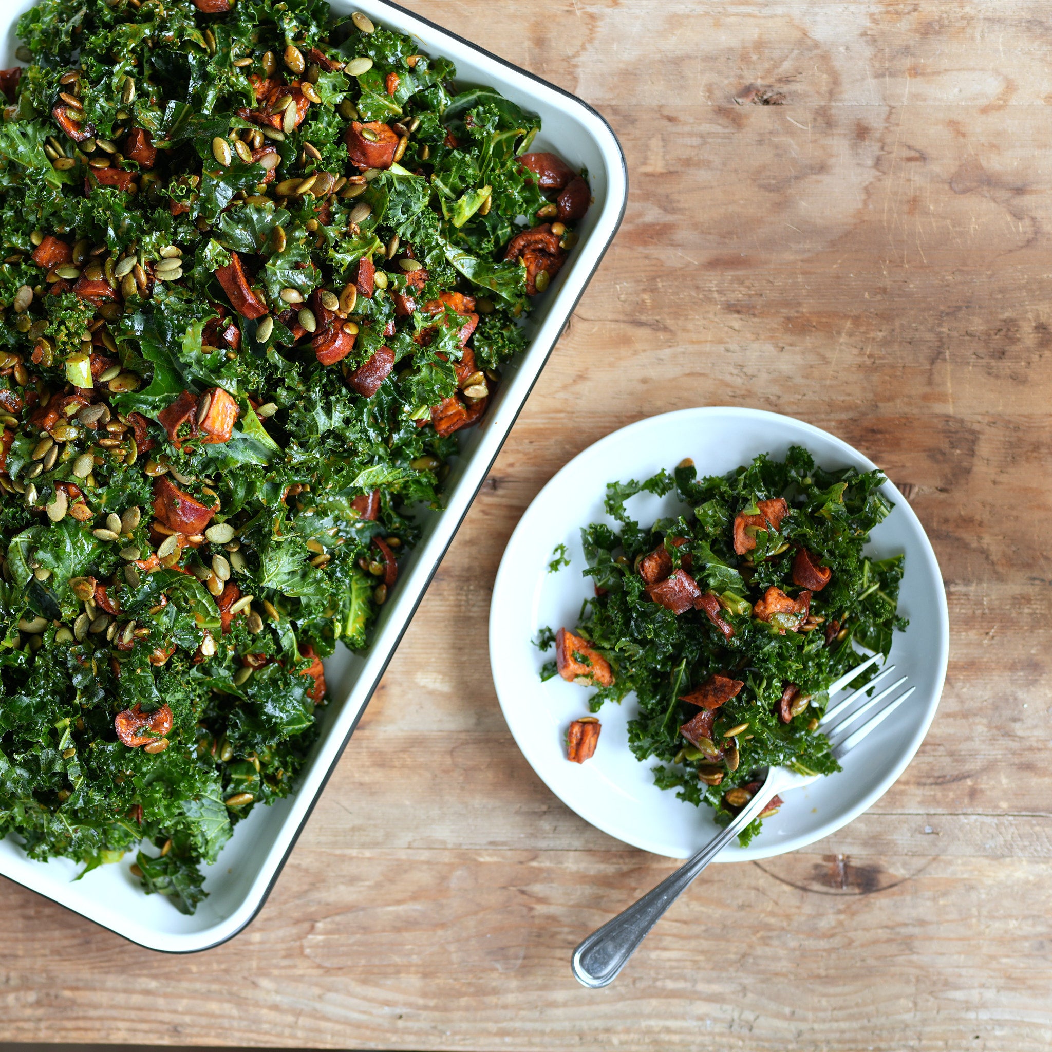 Kale + Sweet Potato Salad