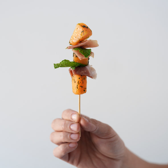 Heirloom Melon & Prosciutto Skewer